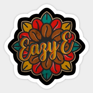 Eazy E floral coffee Sticker